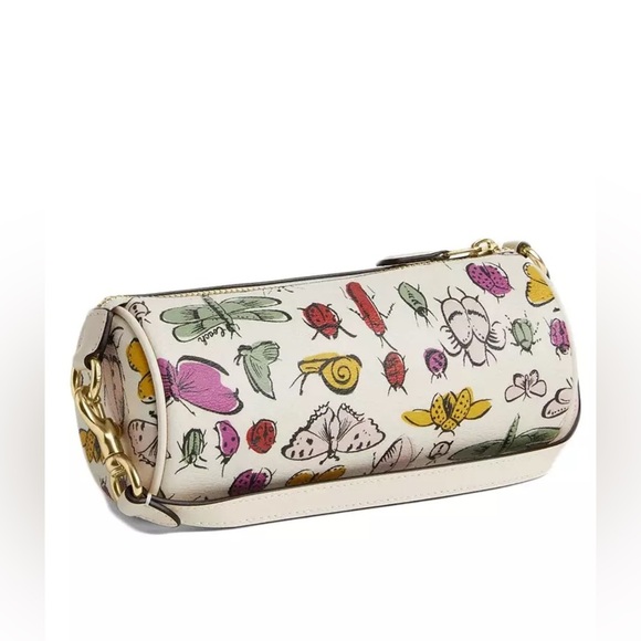 Coach White Shoulder Bag with Nature-Inspired Print - Picture 3 of 11